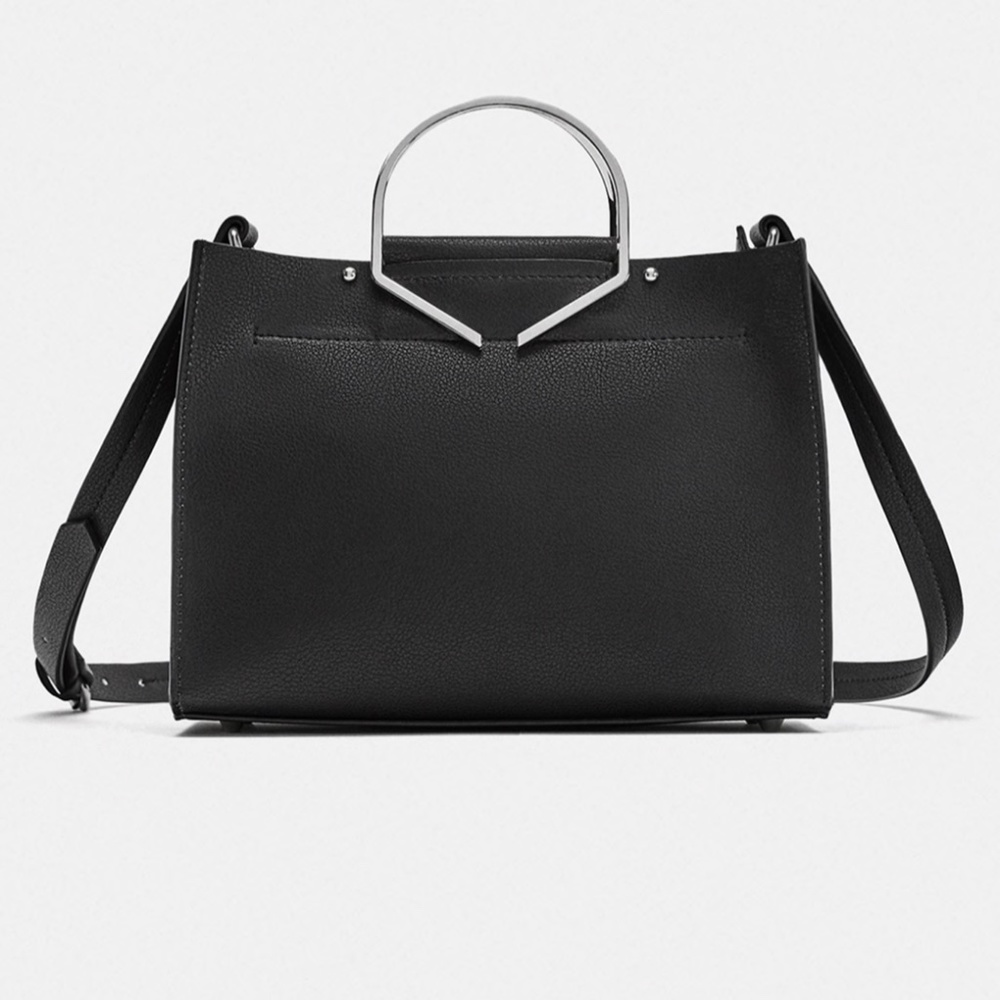 LIKE NEW ZARA mini bag w/ metal handles